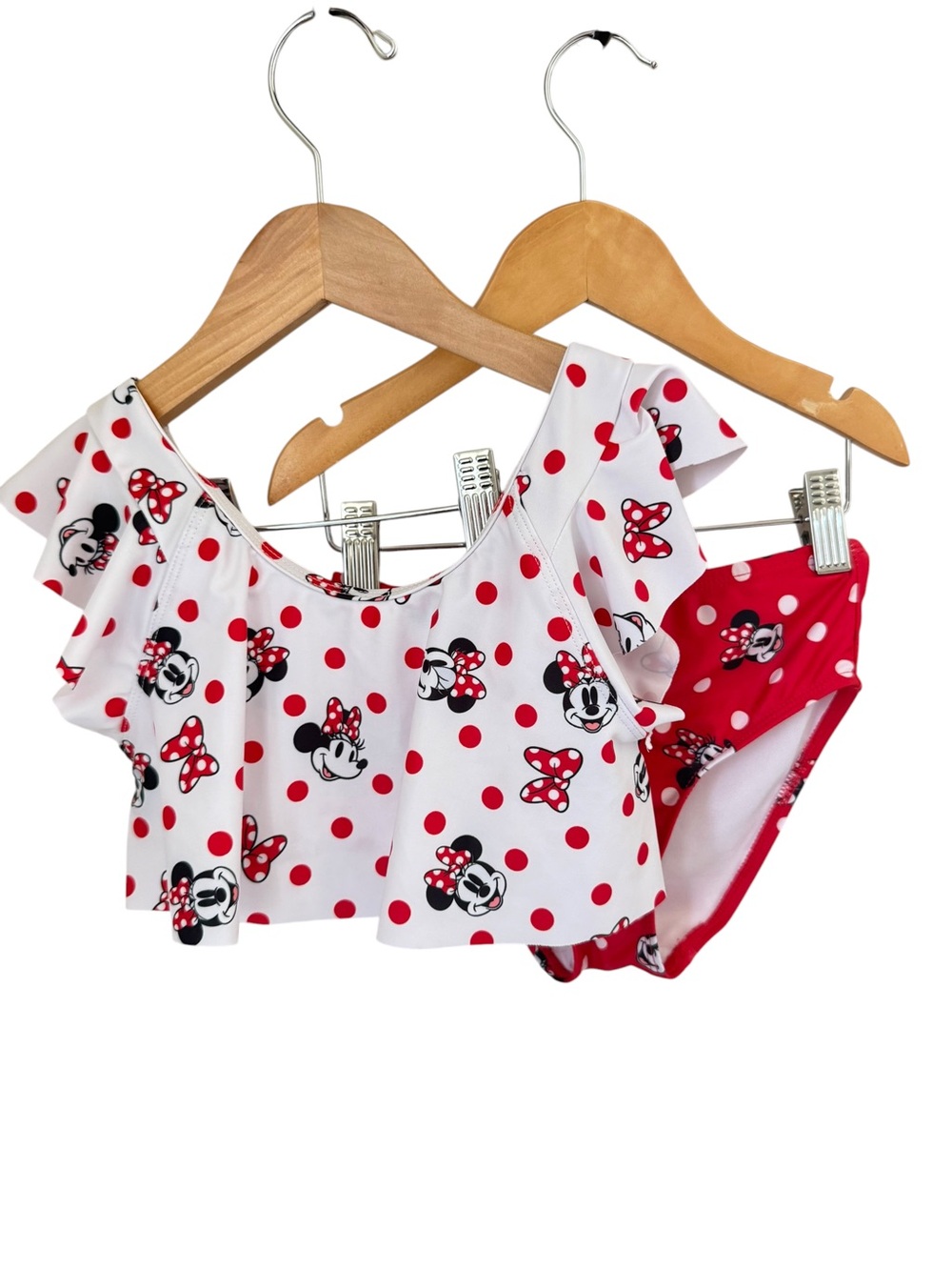 Disney White & Red Minnie Polka Dot Bikini Set